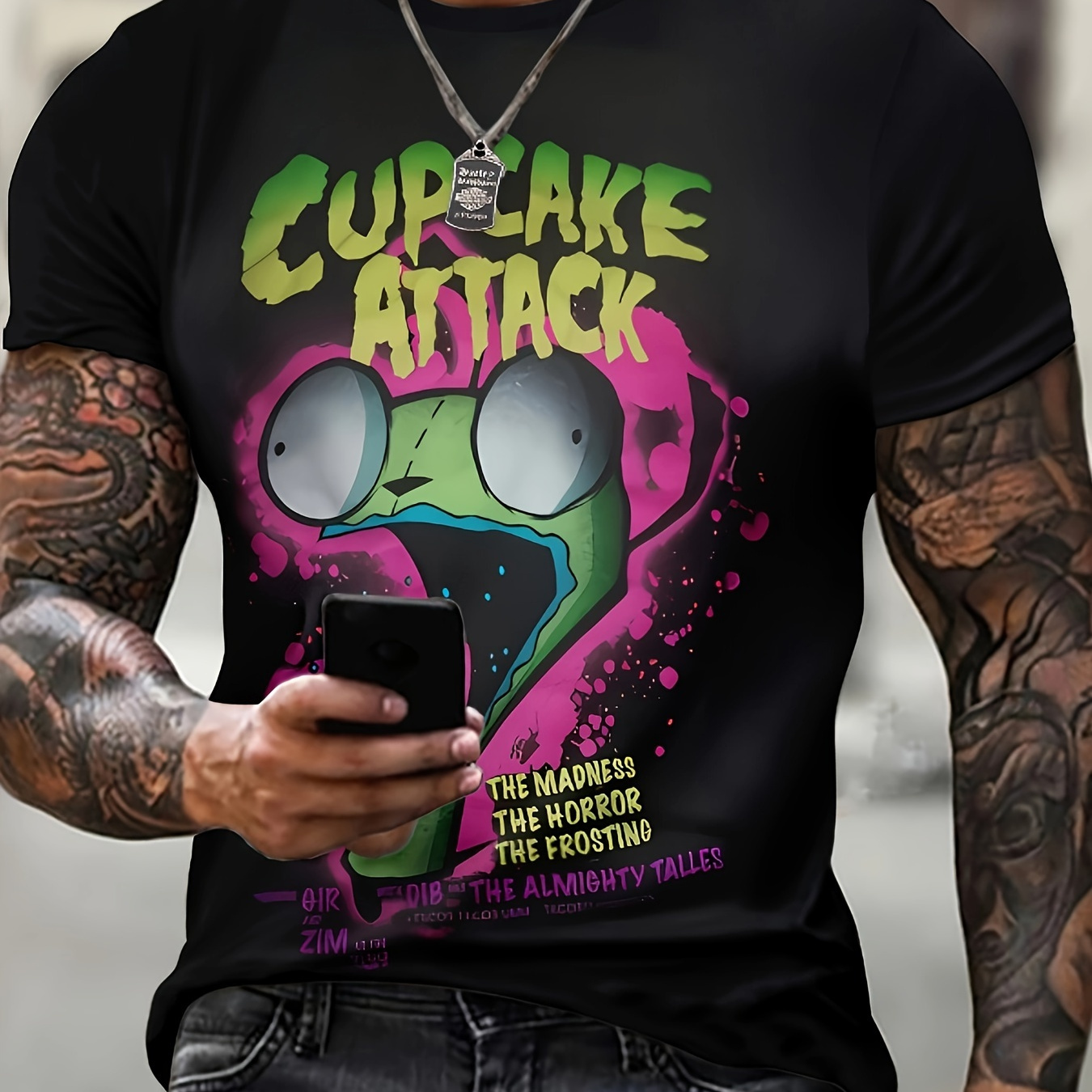 

Men's Trendy Casual Crew Neck Graphic T-shirt With Exquisite 3d Prints For Summer Daily Wear