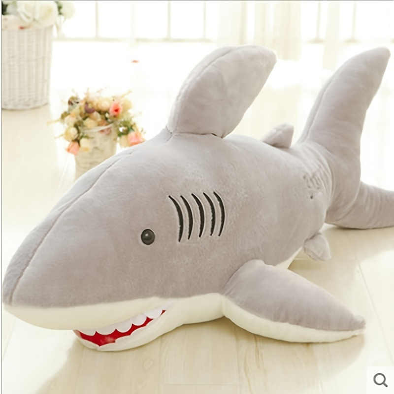 2sizes Giant Shark Plush Toy Soft Stuffed Animal Pillow Cute - Temu