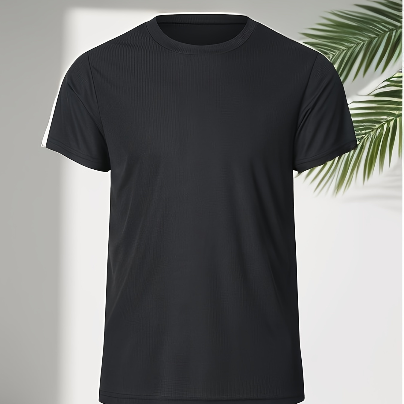 

Men's Crew Neck Fashionable Short Sleeve Sports T-shirt, Comfortable And Versatile, For Summer And Spring, Athletic Style, Comfort Fit T-shirt, As Gifts