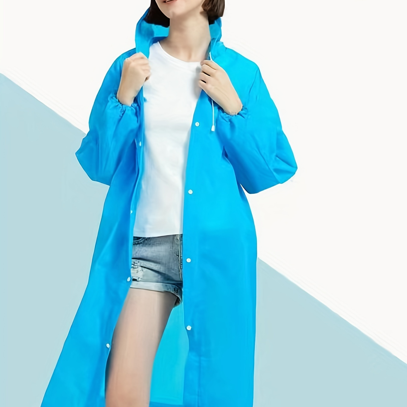 Fashionable and Durable Waterproof EVA Rain Poncho for Outdoor Activities