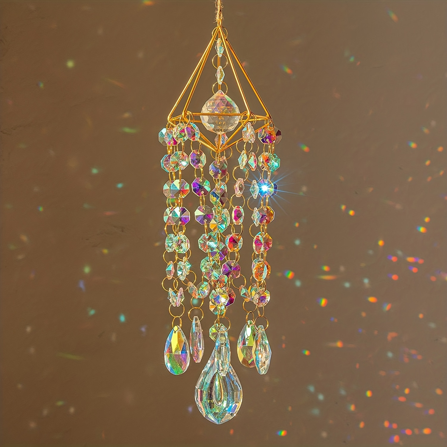Crystal Wind Chime Hanging Crystal Light Catcher Hanging - Temu