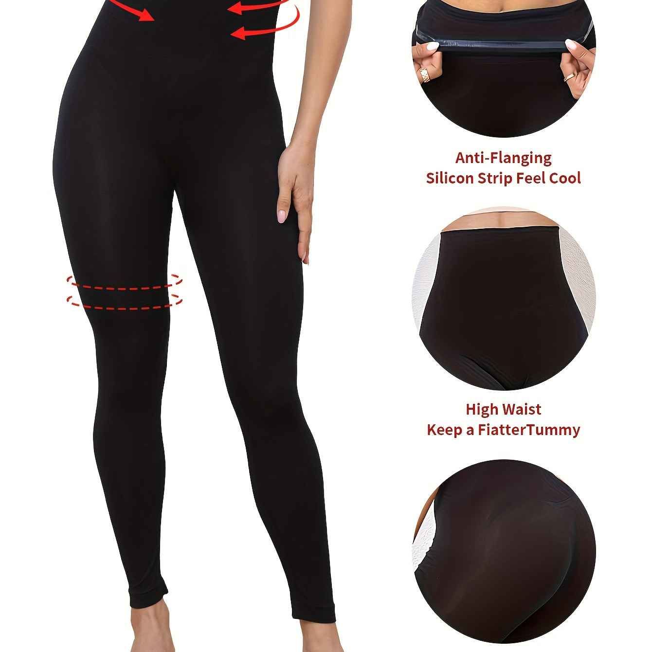 

1pc High-waisted Shaping Leggings With High , Elegant Design, Machine Washable, High