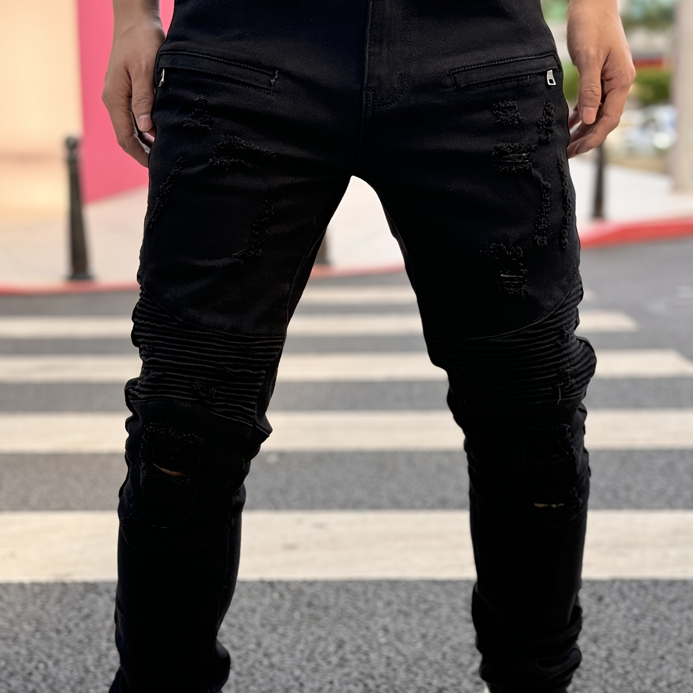 

American Men's Stretch Denim Pants, Fashionable , , Broken Beard, Front Open Bag, Discounted Bone, Is All Lovers , Suitable For All