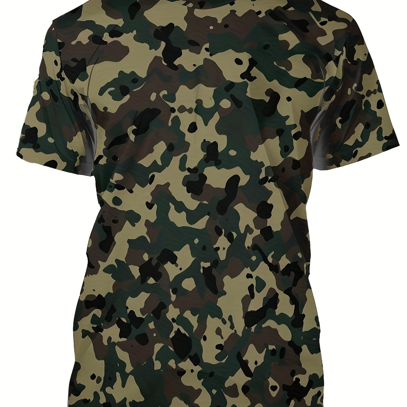 

Men's Camouflage Graphic Print T-shirt, Short Sleeve Crew Neck Tee, Men's Clothing For Summer Outdoor