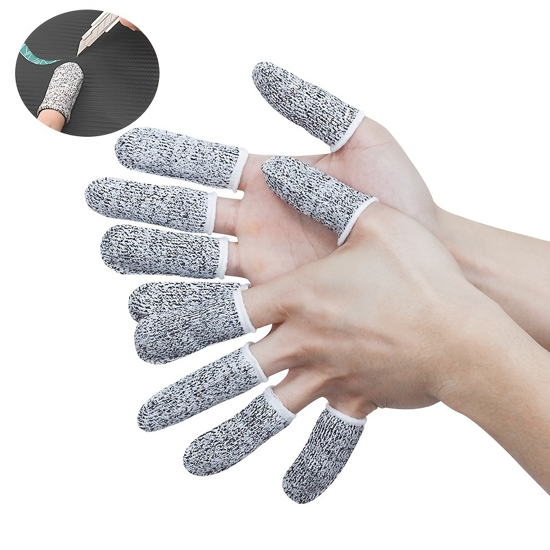 10Pcs Anti-Cut Finger Cots Thumb Protector Sleeve Cover Finger Peel  Fingertip Gloves Picking Finger Cover Kitchen Tools