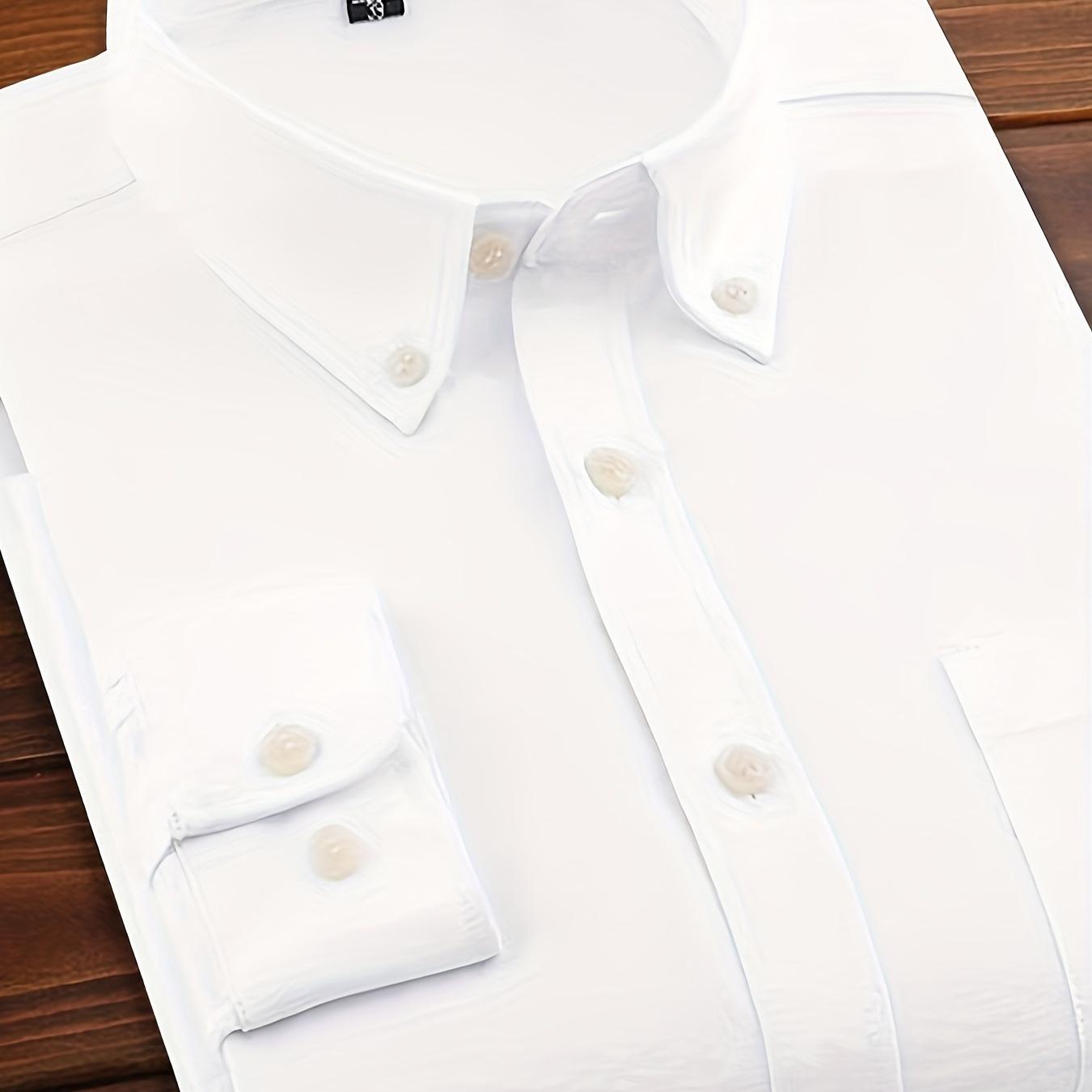 

Solid Color All- Long Sleeve Button Up Shirt With Chest Pocket, Clothing