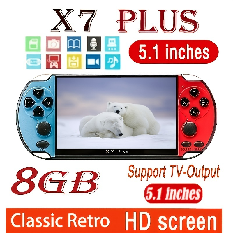 Handheld Game Console 5 1 Inch Pro Retro Games Consoles Rechargeable