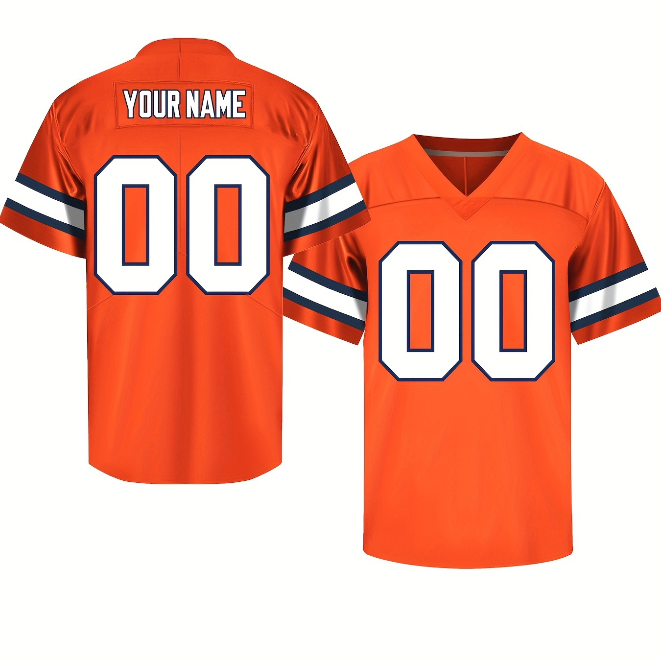 

Customize Any Name And Number For Men's Football Jersey, Fashionable And Casual Street Breathable Sports Top, Rugby Jersey