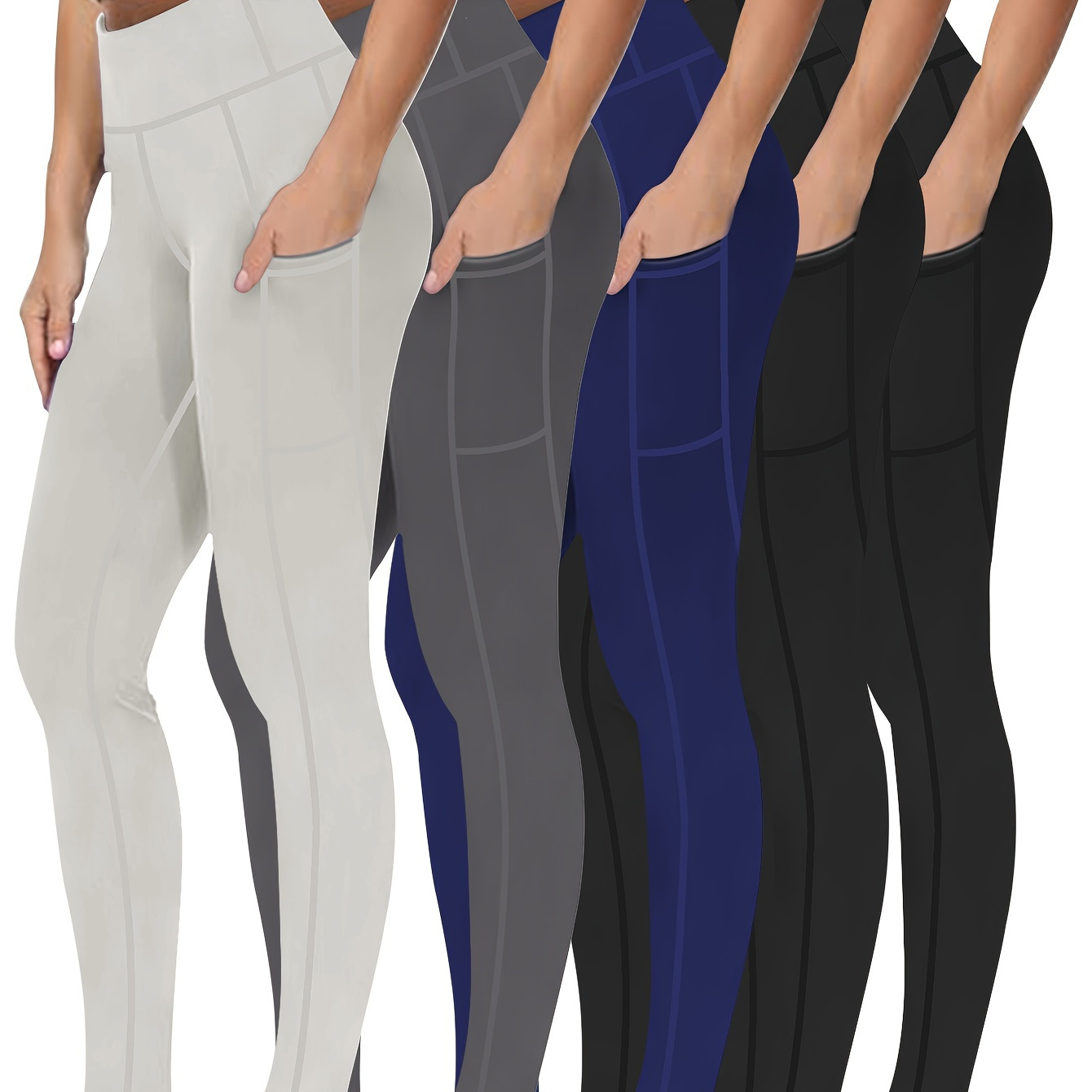 

5 Piece Set Of Oversized Sports Leggings For Women's 9-point Yoga Pants, Fitness Running Pants