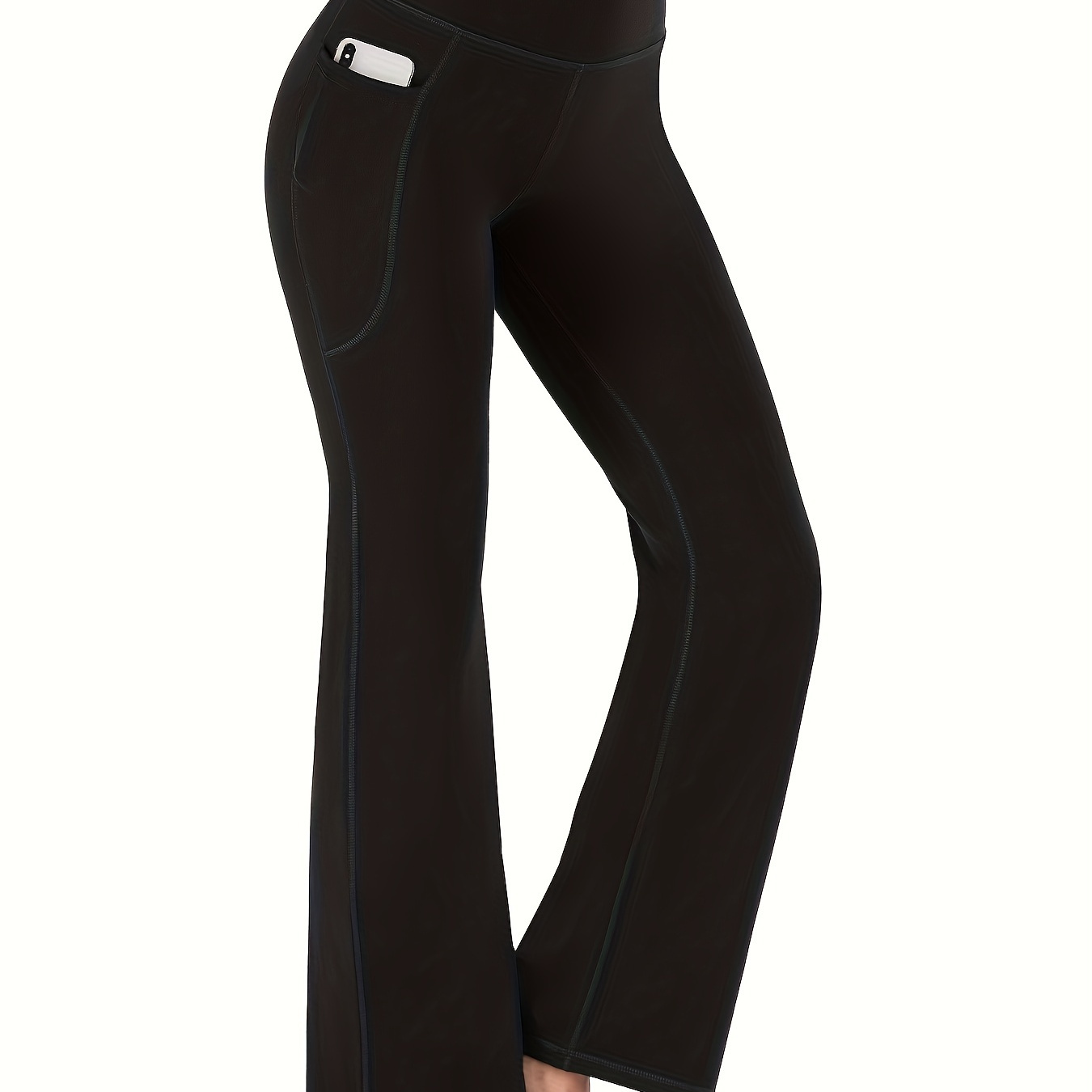 KINPLE Women's Bootcut Yoga Pants with Pockets Tummy Control Workout Print  Pants High Waisted Flare Leggings