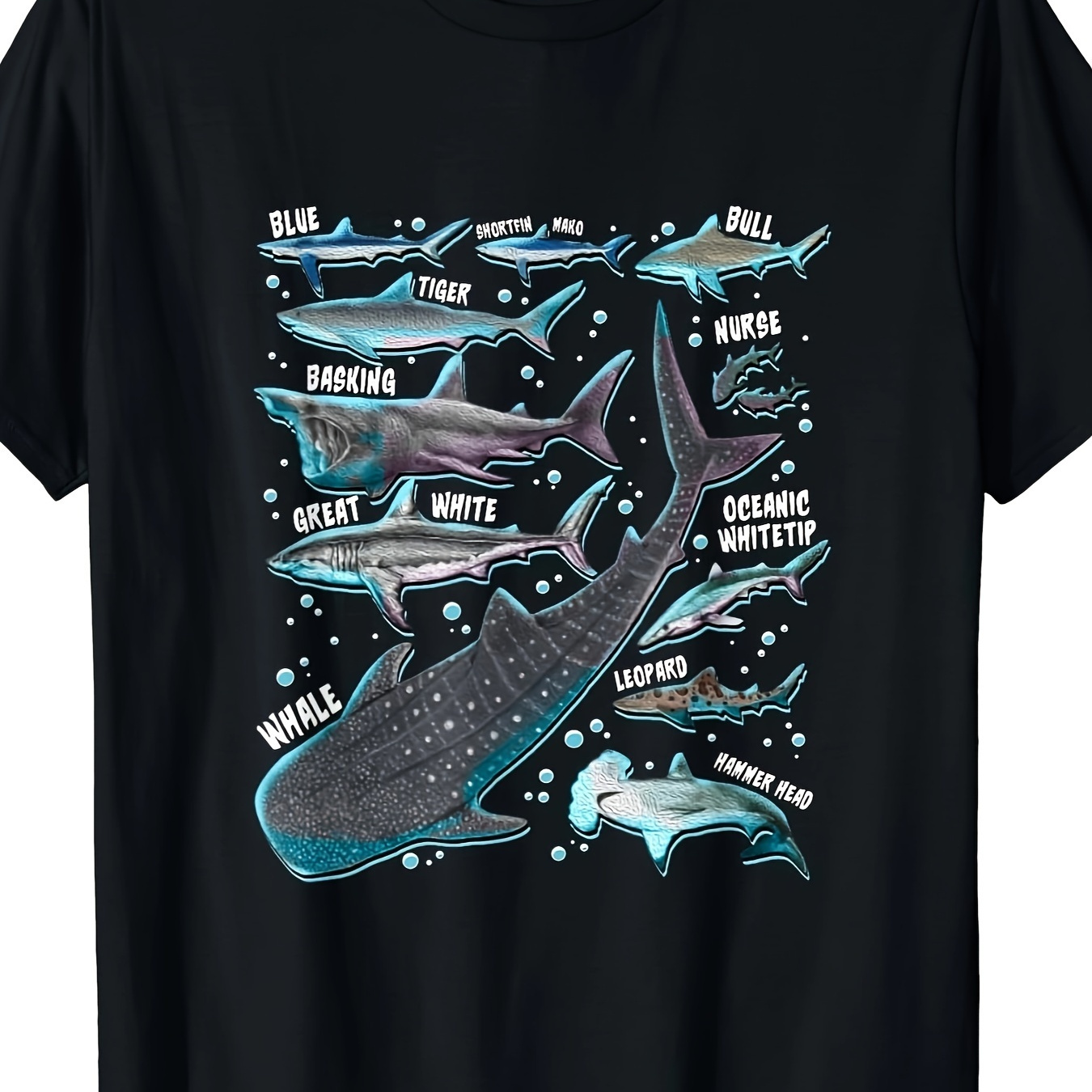 

Shark Species Shark Faces Tee T-shirt