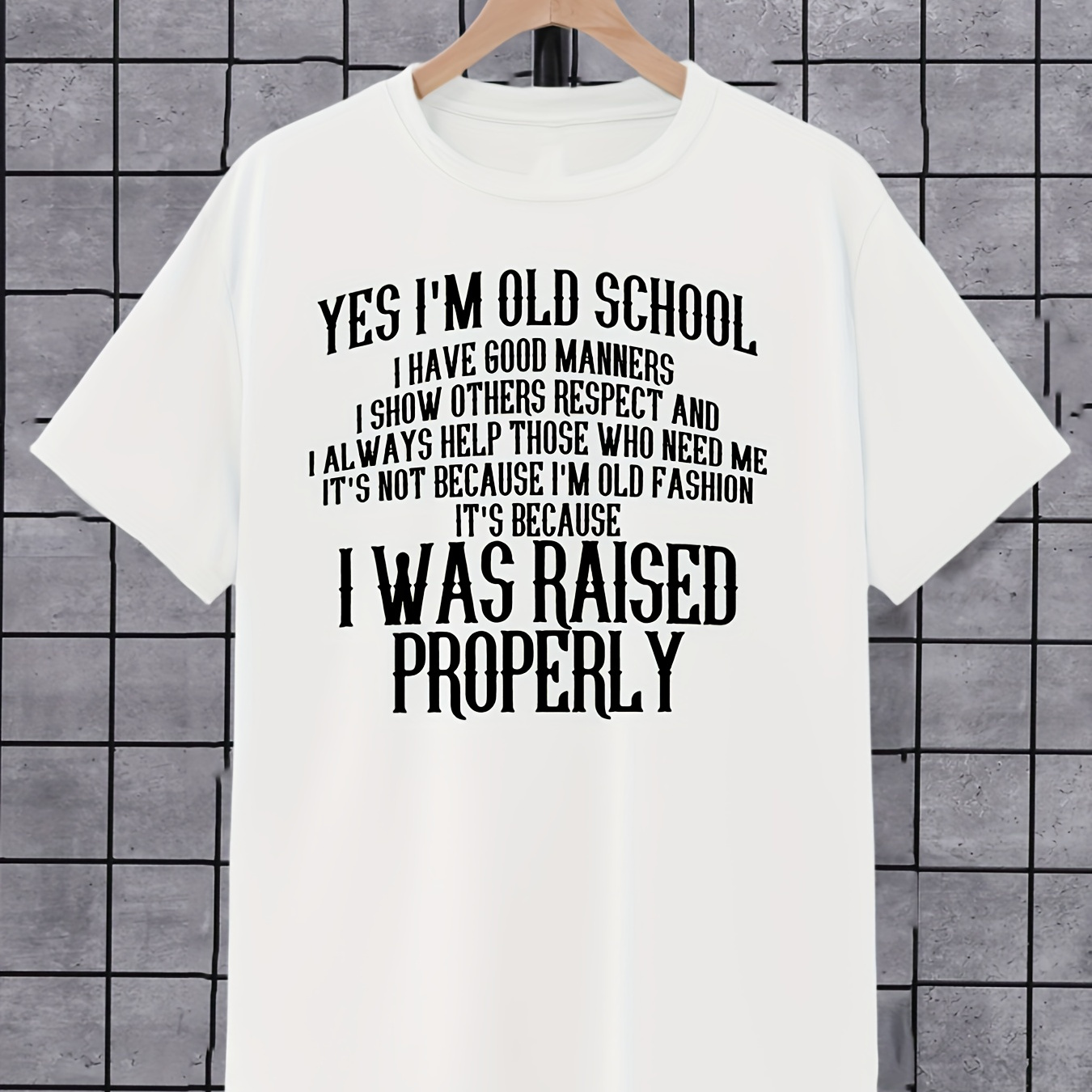 

Stylish Plus Size Men's T-shirt With Unique Letter Print - Casual Round Neck, Polyester , Machine Washable - All , Plus Size