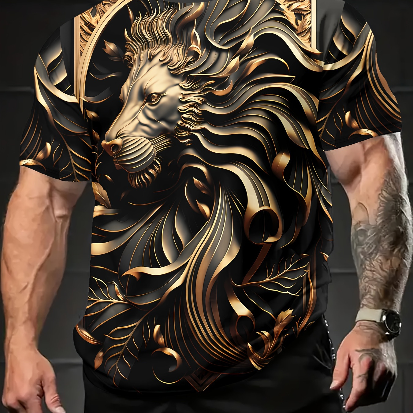 

Men's Summer Fashion Print T-shirt - Cool & Casual Short Sleeve Top For Outdoor