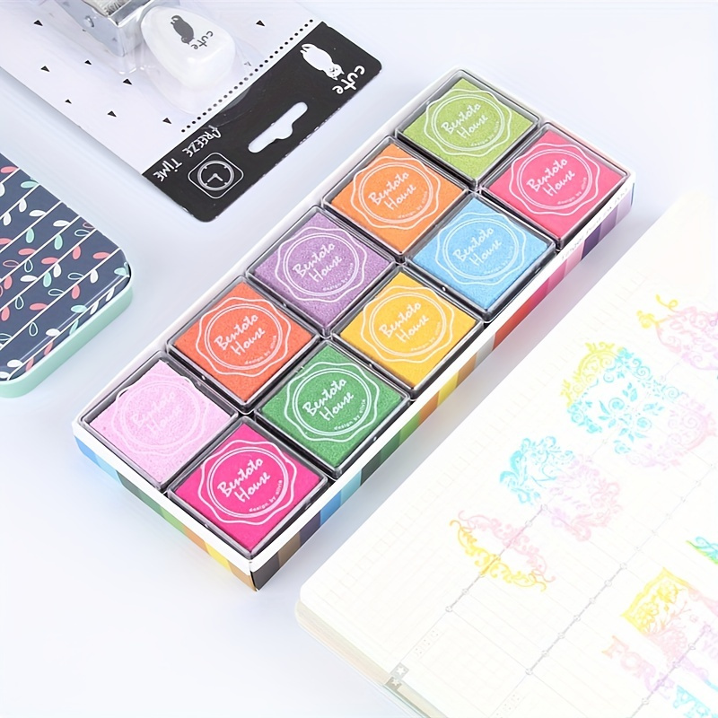Stamp Pad Set 24 Colors Stamp Pad For Paper Craft - Temu