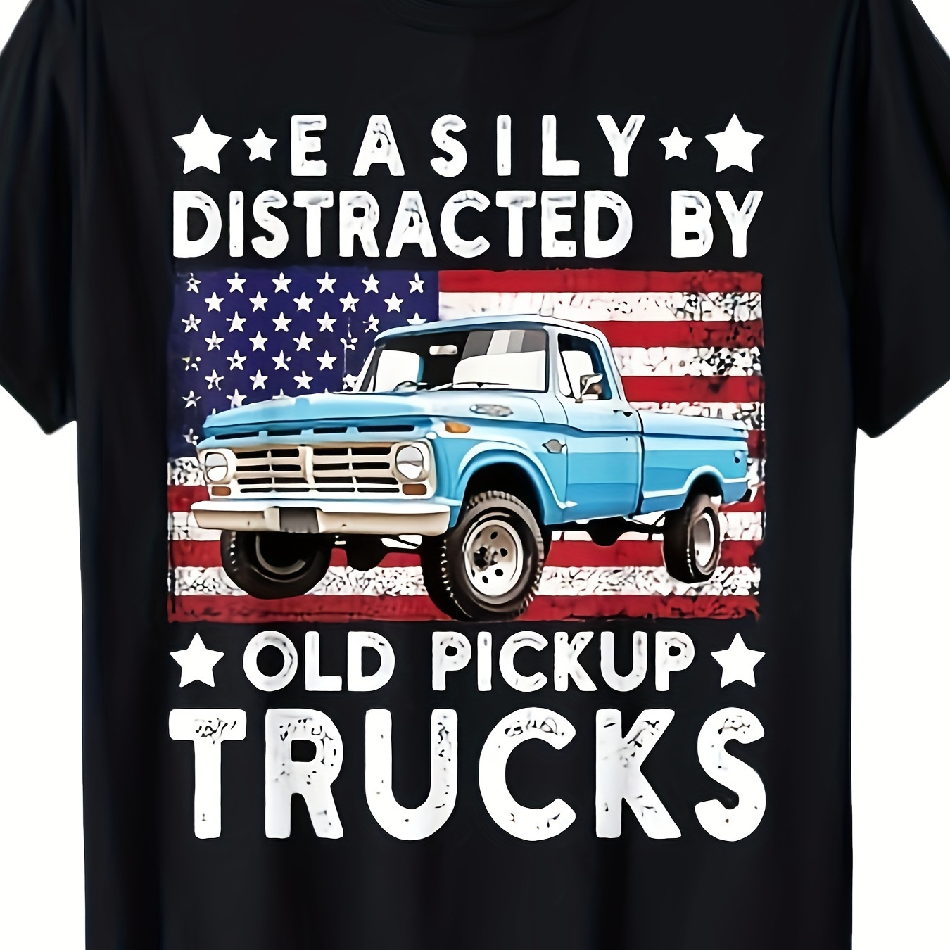 

By Old Pickup Trucks - American Flag T-shirt. 100% Cotton, 220 Grams.