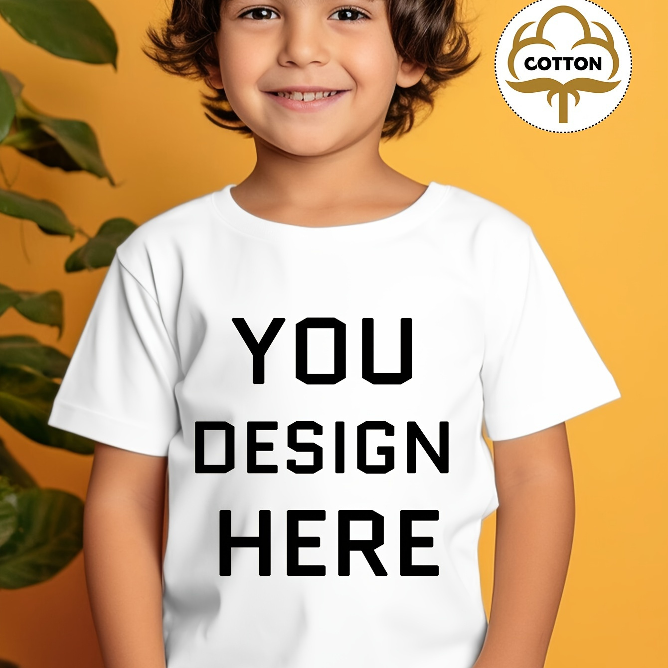 

Pure Cotton Boy's Personalized T-shirt - Customizable Design - Short Sleeve Casual Cool Tees For Summer