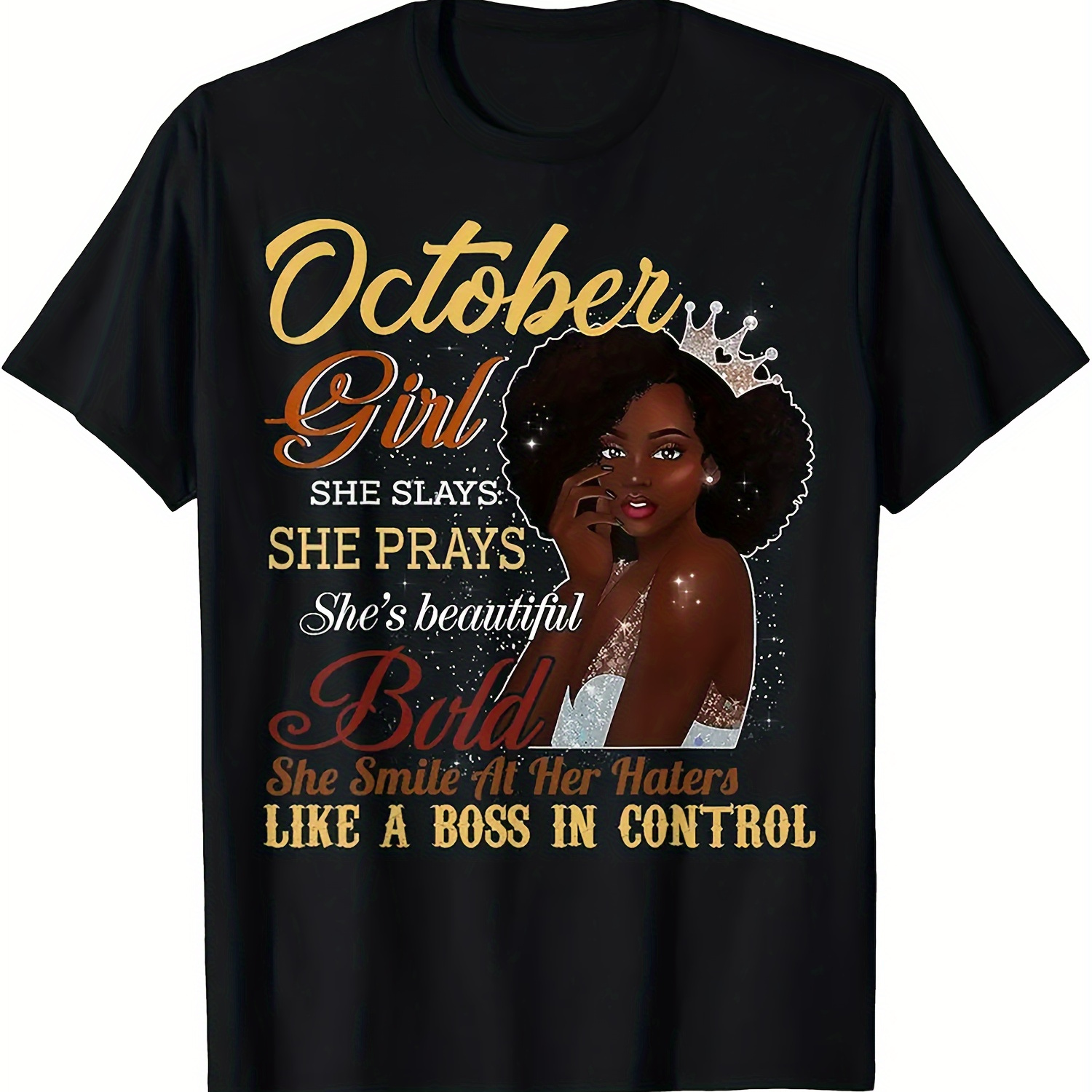 

Funny October Girl In Control T-shirt Gift For Born In October Tee Shirt My T Shirt Gift For Women Men Libra For Tee