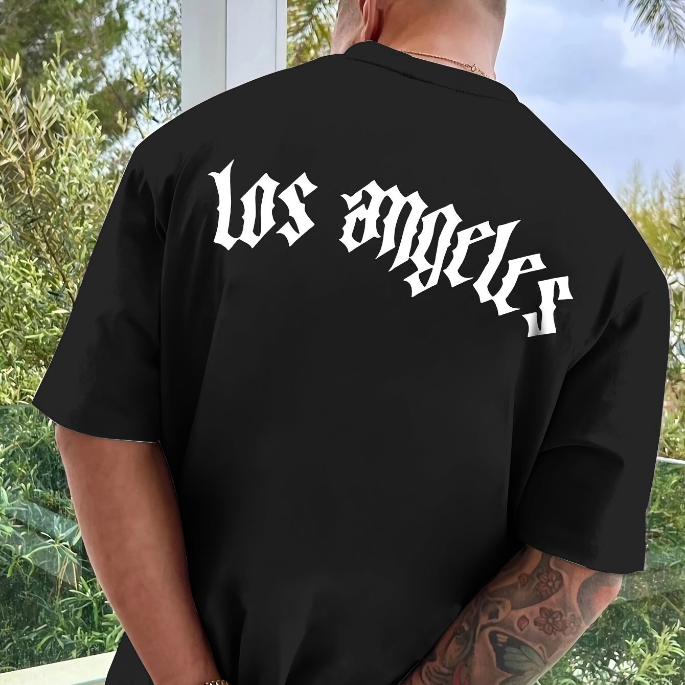 

Los Angeles Print T-shirt, Versatile & Breathable Street , Simple Lightweight Comfy Top, Casual Crew Neck Short Sleeve T-shirt For Summer
