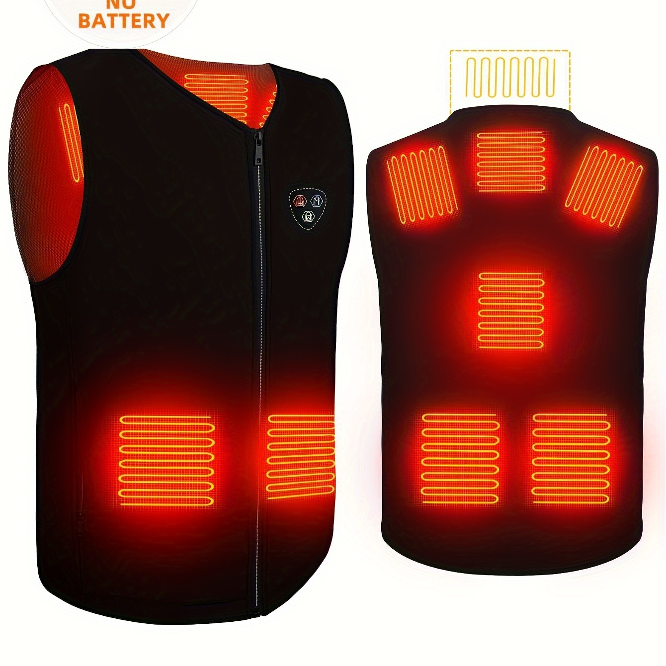 

Usb Vest For Men And Women - V-neck Design, 3 Heating , Rapid 3s Heat-up, 8 Heating , Lightweight & Portable, Cold (power Bank Not Included)