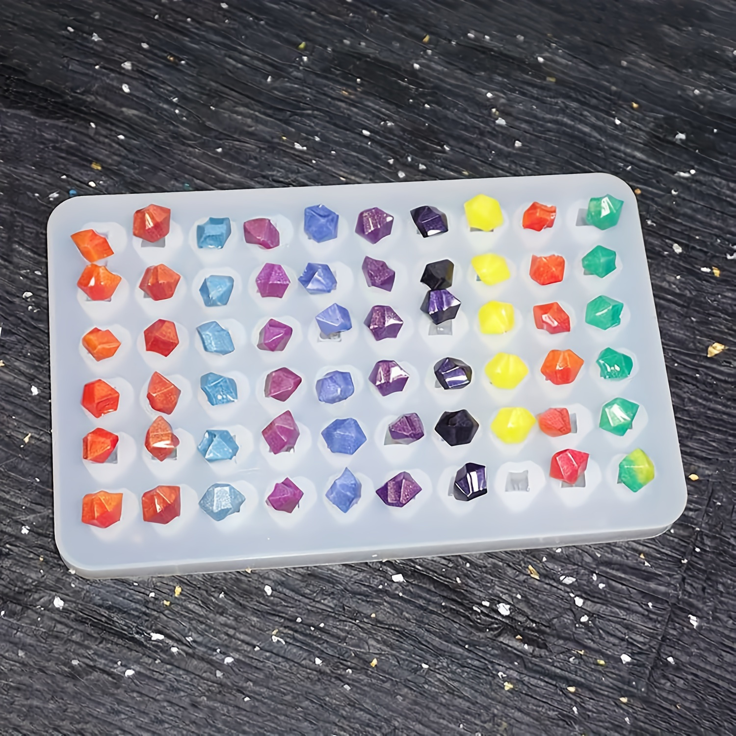 

Crystal Stones Silicone Mold For Resin, Resin Mold Craft Makes 60 Crystals, Candles, Soap, Ice Cube, Jewelry