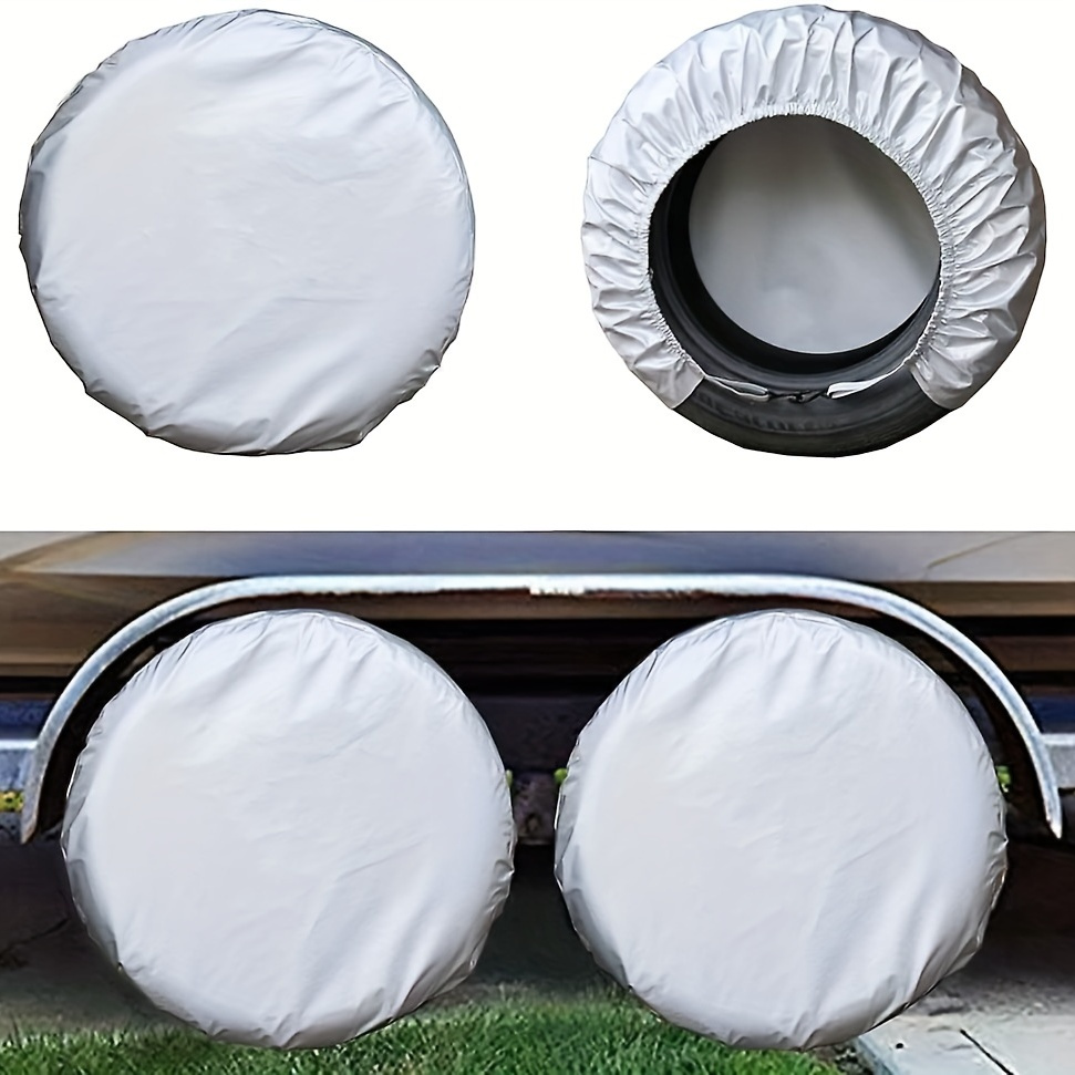 

4 Pack Waterproof Tire Covers: Protect Your Rv Trailer Camper Wheels From Corrosion!