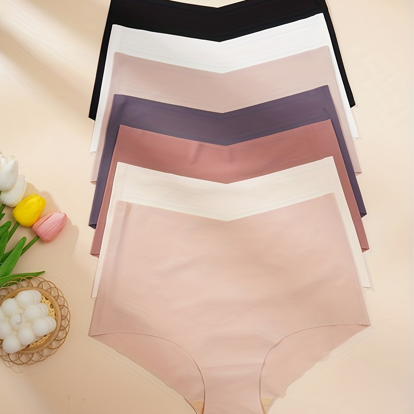 Soft No Show Boyshort Underwear For Women Soft Seamless Panties Pack Temu