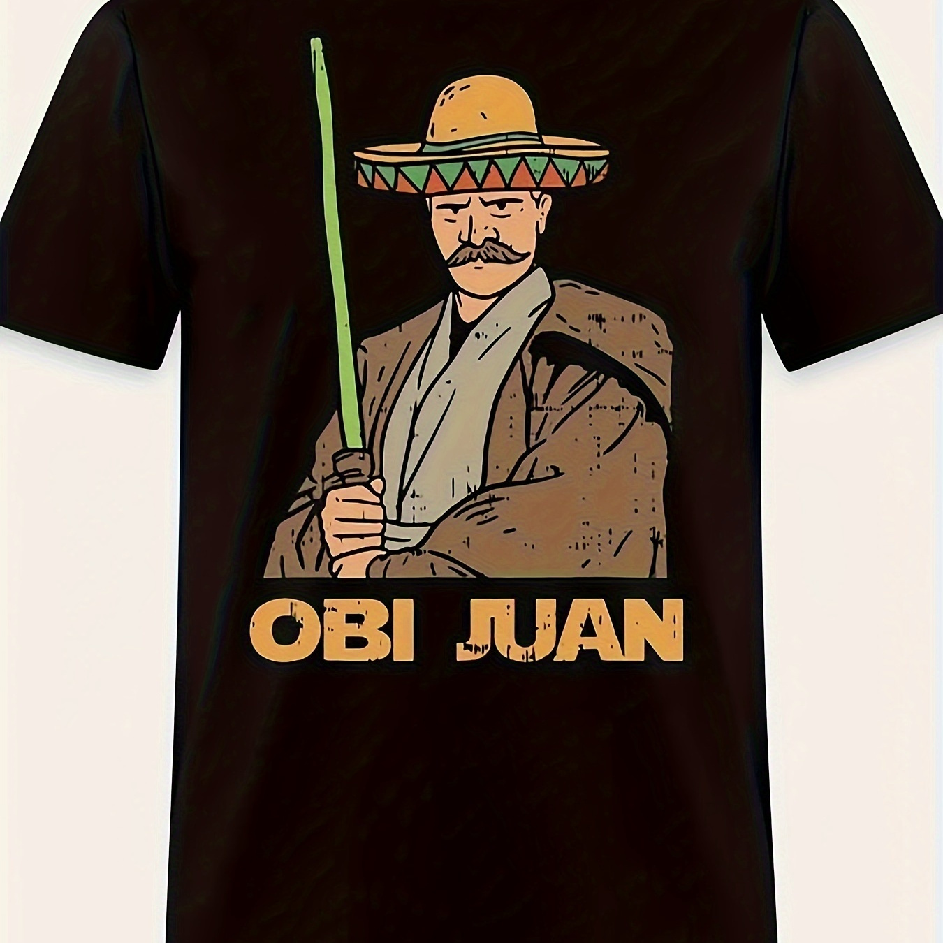 

Obi Juan Funny May Cindy Mexican Movie Book Lo-4684 Funny Men's Short Sleeve Graphic T-shirt Series Black