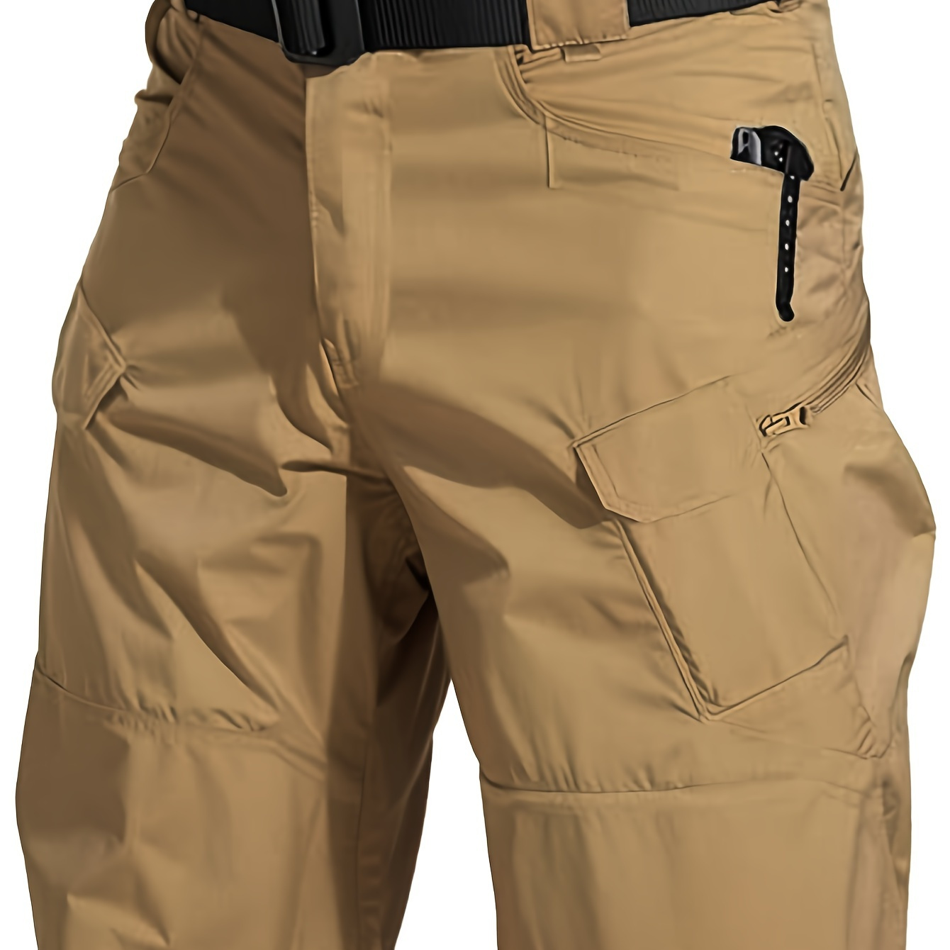 

Multi-pocket Tactical Cargo Shorts For Men - Lightweight, Quick-dry, Breathable, Water-resistant, Outdoor Hiking, Fishing, Combat, Casual Work Shorts With Adjustable Waistband And Zipper Closures