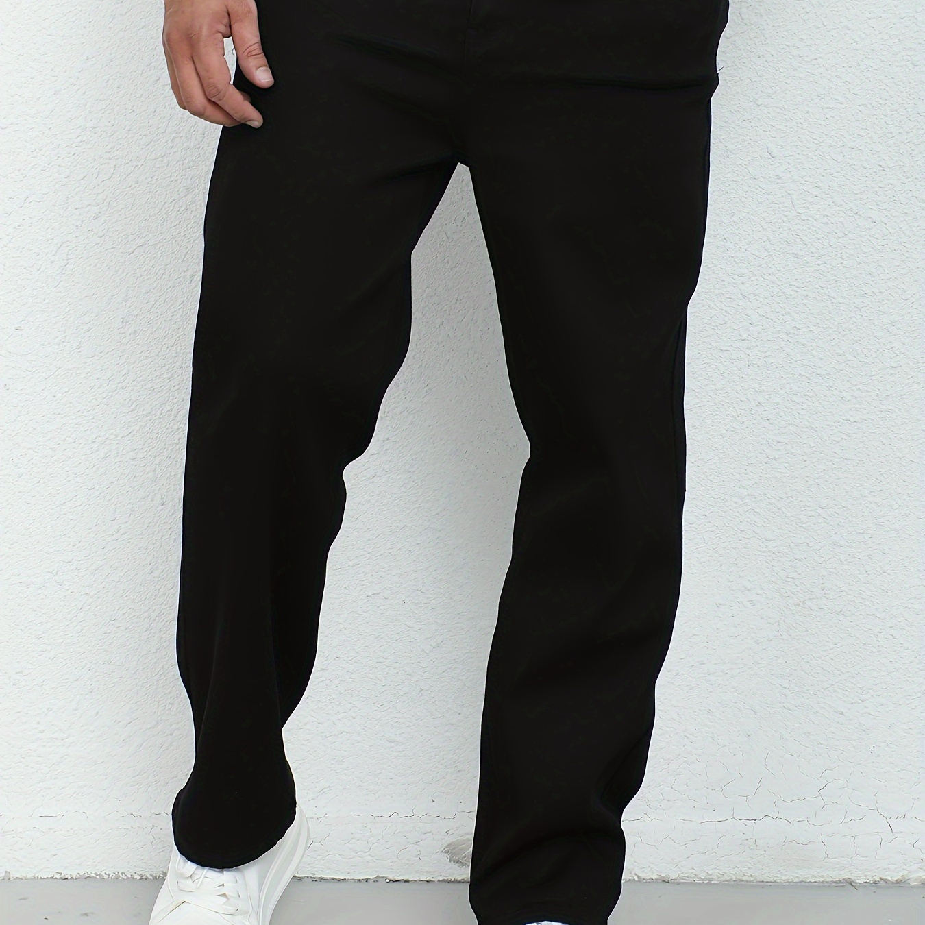 

Plus Size Men's Stretchy Cotton Denim Jeans - Spring/autumn