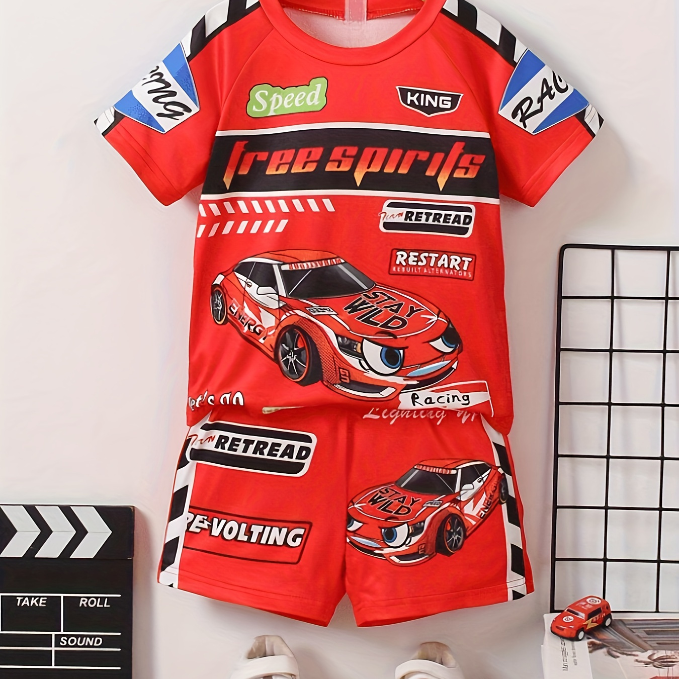 

2pcs Boys Car T- & Set, , And Summer Clothes For &