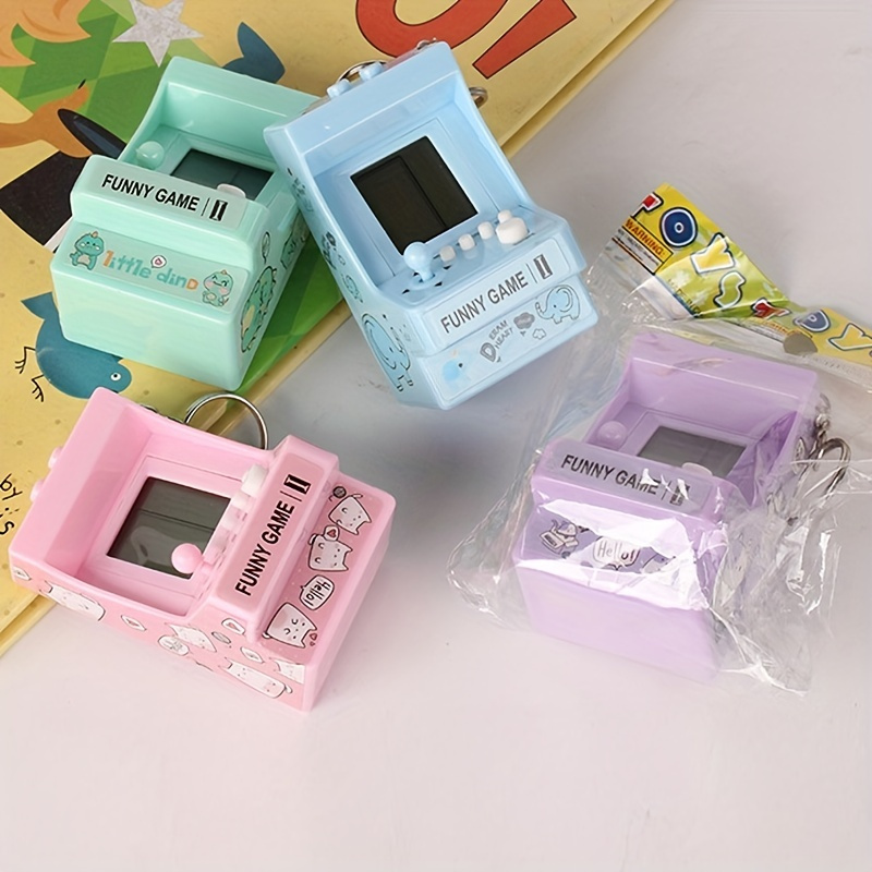

Mini Arcade Slot Machine Box Game Key Chain Classic Memories Educational Toys Creative Pendant Holiday Birthday Gift
