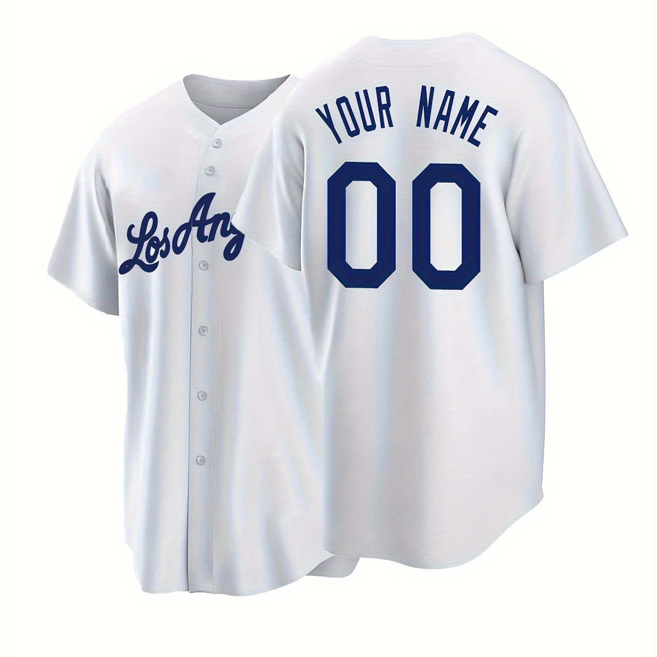 

Men's Baseball Jersey With Customized Name And Number Embroidery, Comfy Top For Summer Training & Competition