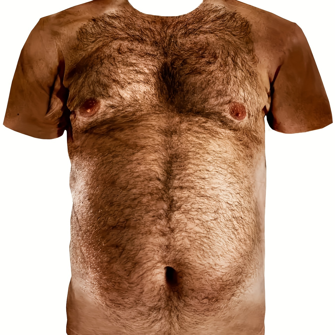 

Men's Abdomen Print T-shirt, Casual Short Sleeve Crew Neck Tee, Men's Clothing For Outdoor