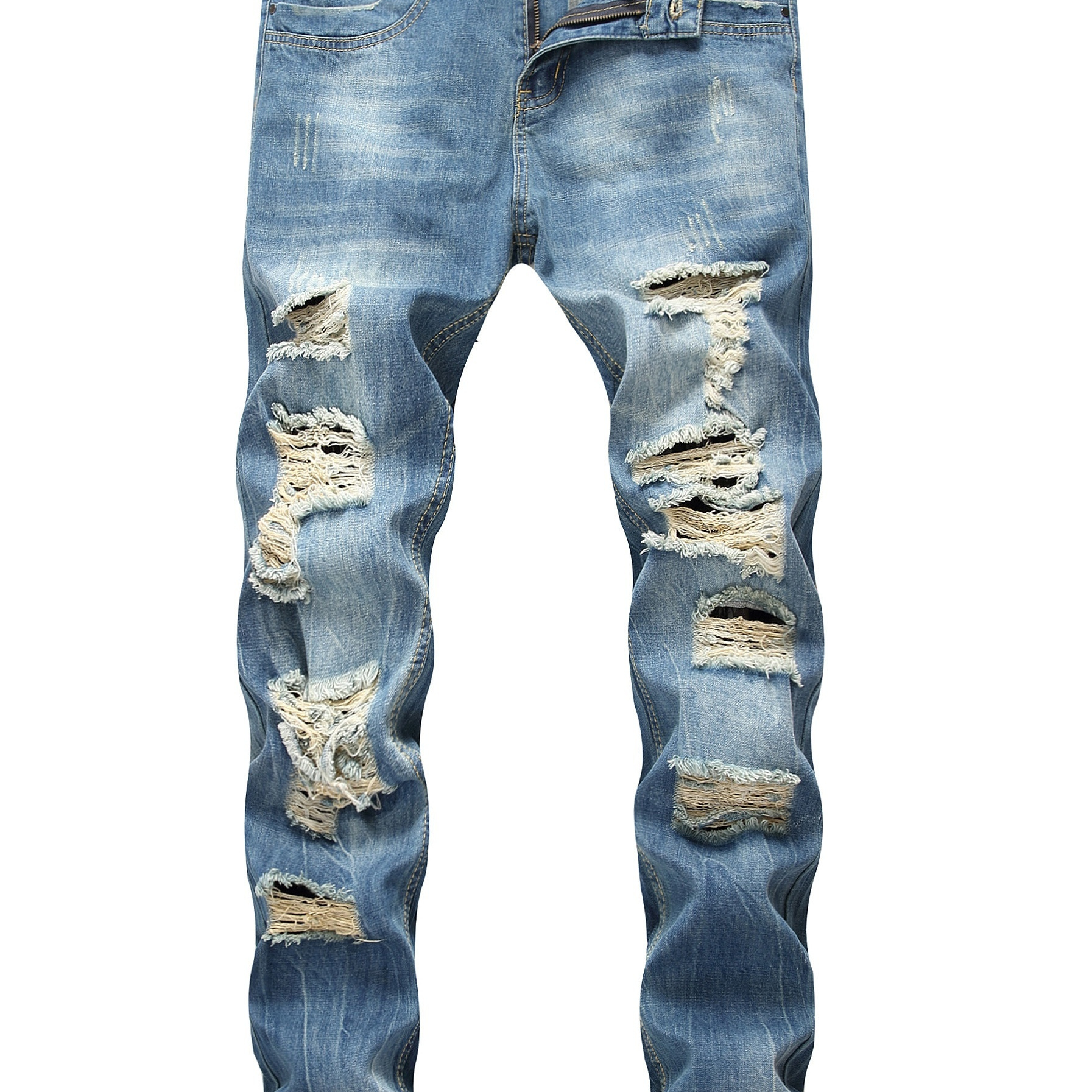 

Men's Ripped Slim Jeans Retro Classic Casual Jeans