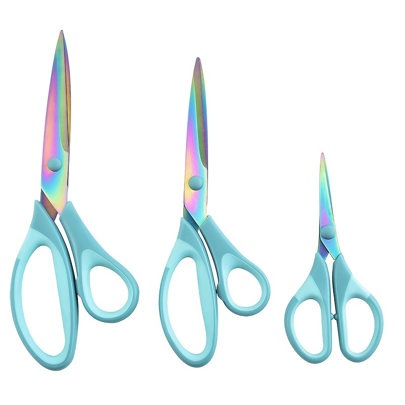 3 Pairs Of Titanium Sewing Scissors Set Tailor Scissors Set Sewing Tools Embroidery Scissors Multipurpose For School Office Family