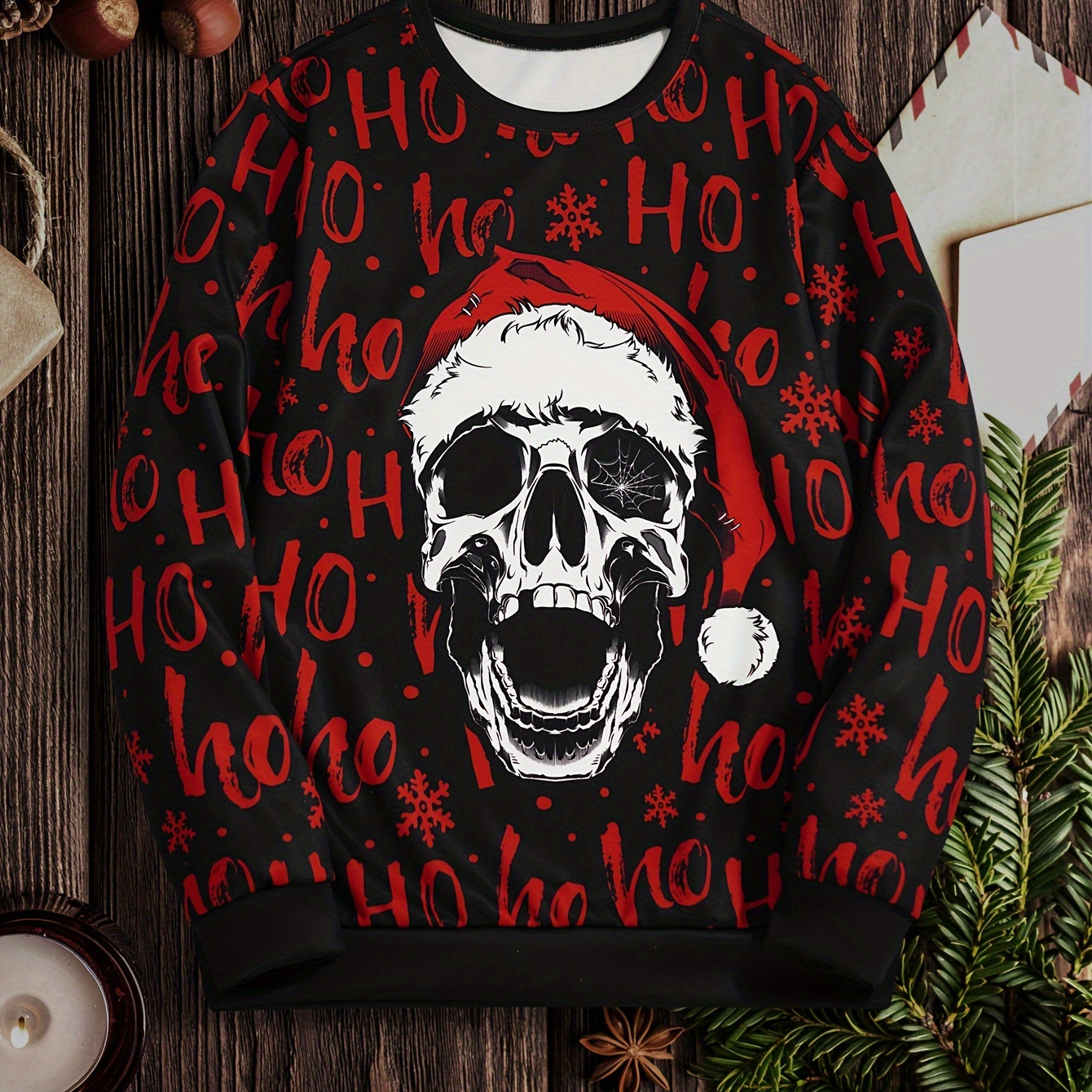 

Skull Sweatshirt - , Long Sleeve, Polyester , - For Fall &