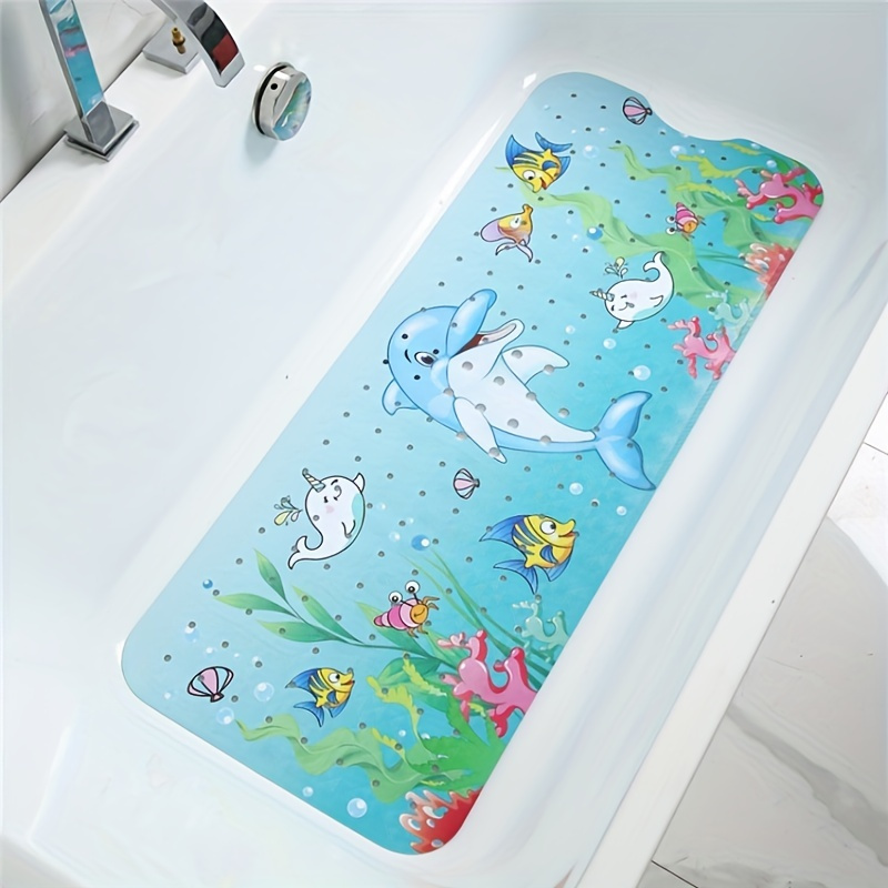 Whale And Dolphin Bath Mat For Tub For Kids Non slip Bath - Temu