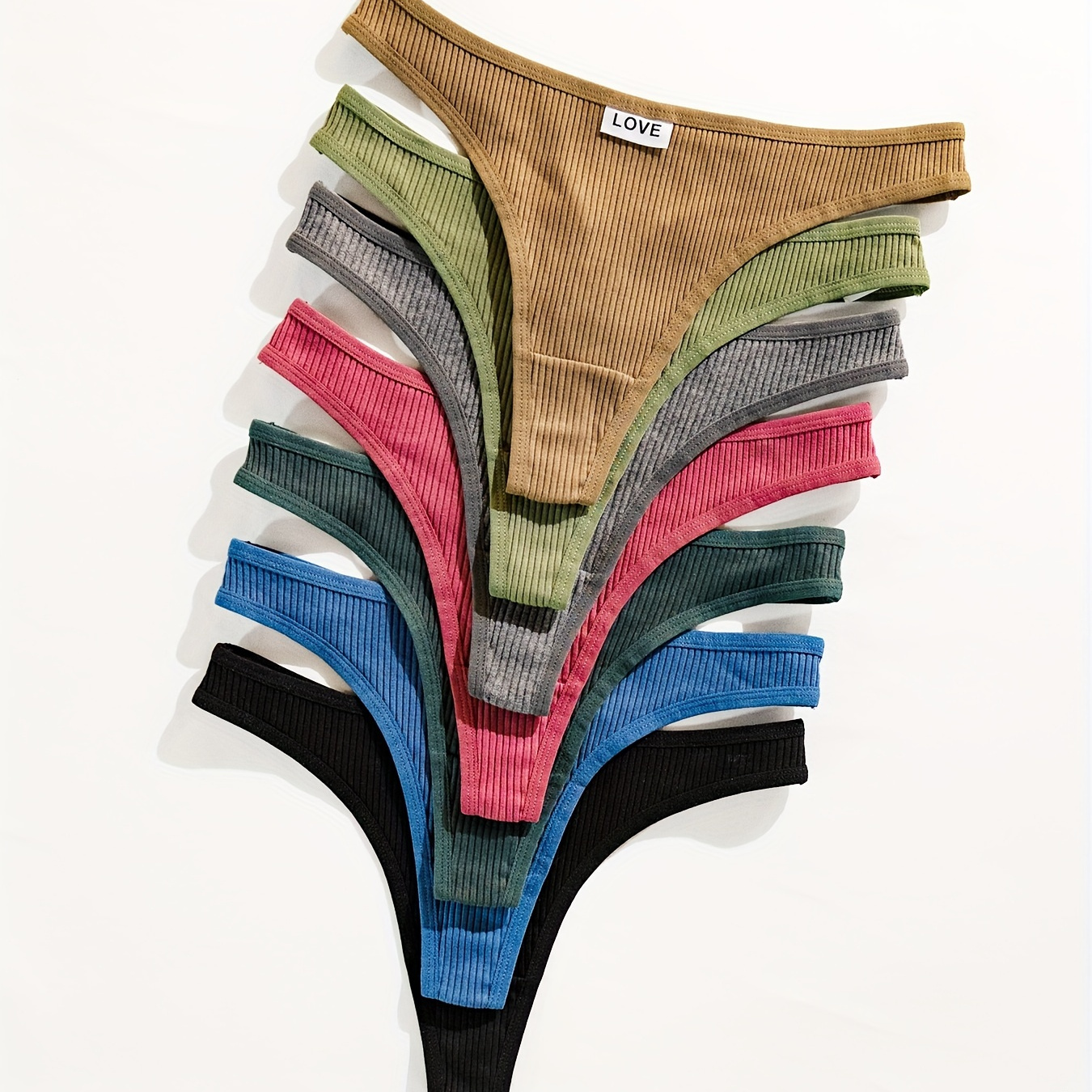 

7pcs Women's Striped - Elegant, Comfortable Nylon Panties With Waistband