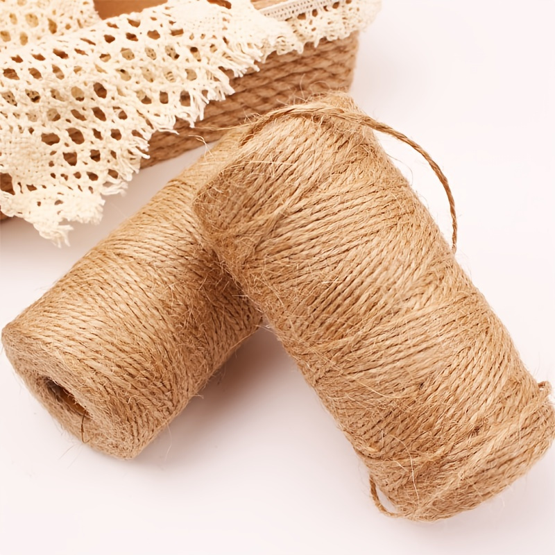 Cotton String for Crafts, Jute Butchers and Bakers Twine (500 Feet, 2 Pack)