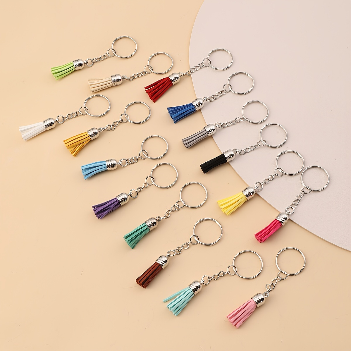 120Pcs Charms Keychain Tassels Bulk Leather Resin Epoxy Acrylic Blanks  Bracelets