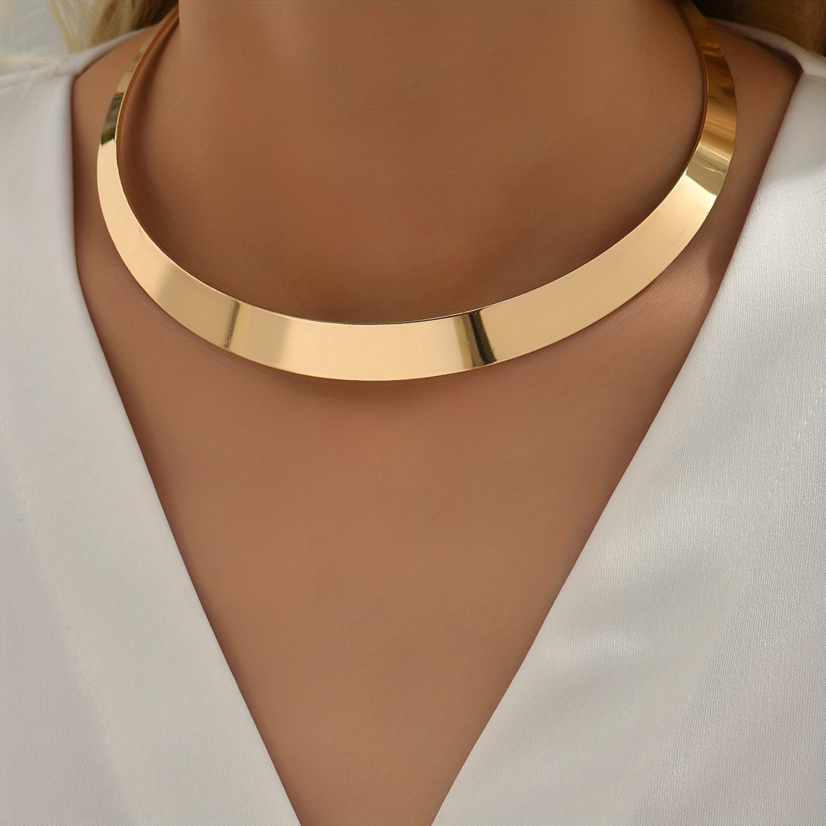 Exaggerated Collar For Women Unique Faux Pearl Short Necklace Collar  Accessories 14K Gold Plated Neck Jewelry