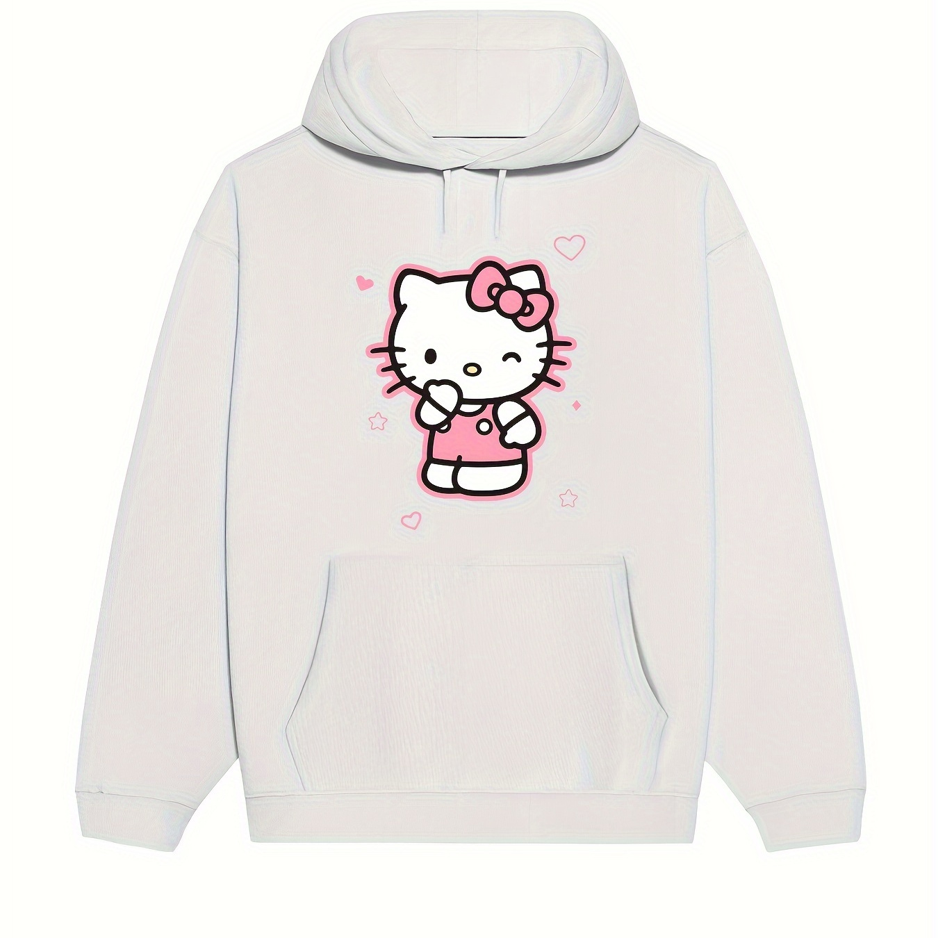 

[ Authorized By Sanrio ] Cute Hello Kitty Pattern, Fashionable And Comfortable Hooded Regular Hoodie