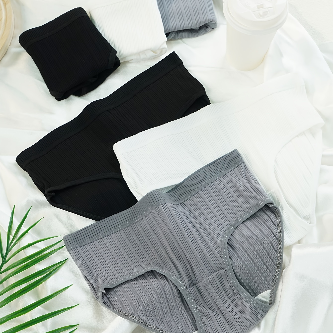 

6- 's Mid-waist Underwear, Comfortable - , , , , Knit , No , Ladies Panties For