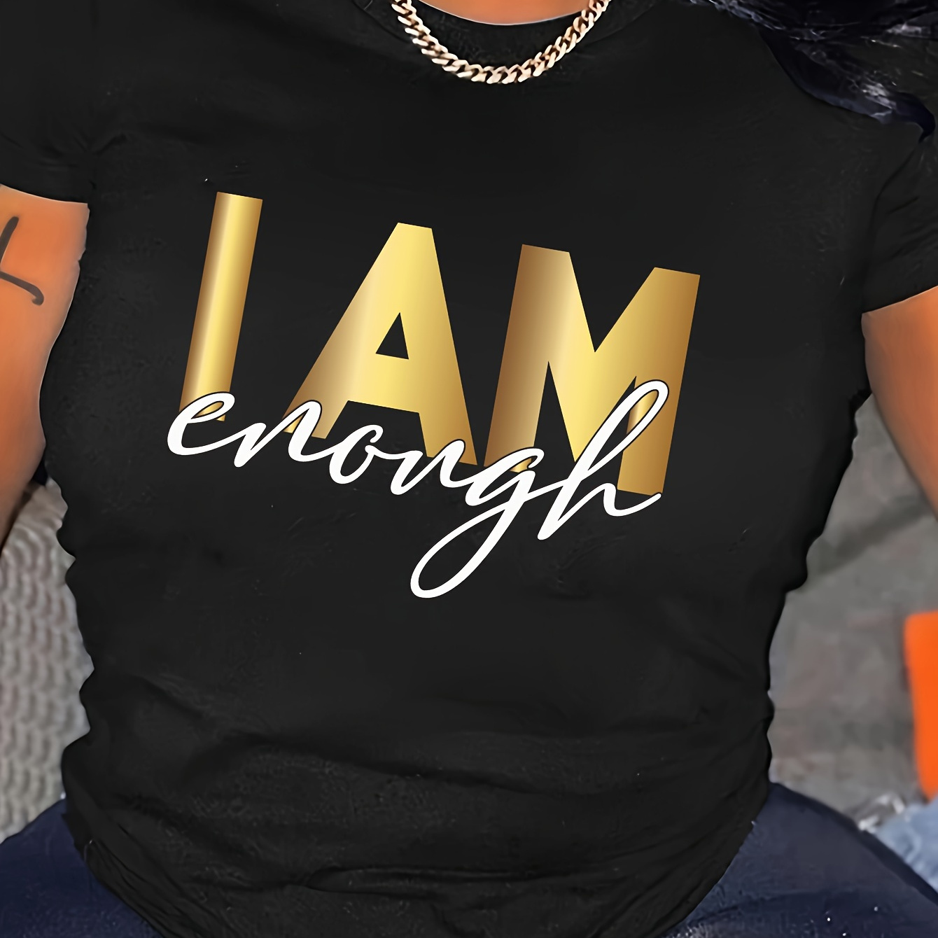 

T-shirt "i Am Enough" | Positive Affirmation, Self-esteem Boosting Top, Short Sleeve Tee, Comfort Fit & Soft