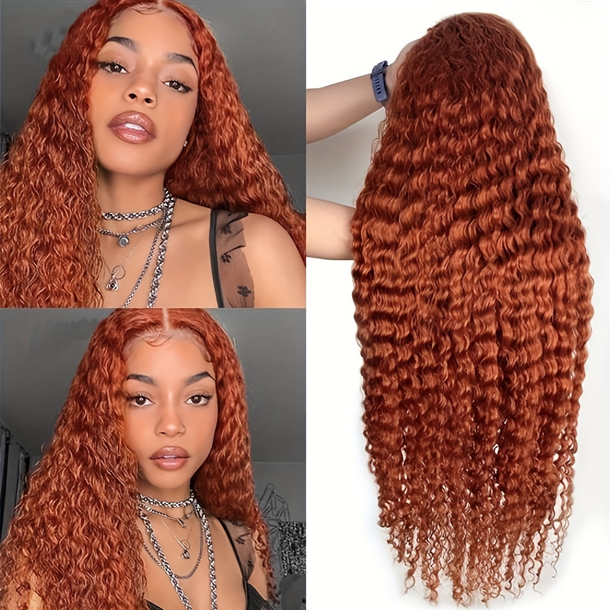 180% 10A High Quality 13*4 Lace Front Wigs For Human Hair Deep Curly Water  Wave Wig Pre Plucked Front Bleached Knots With Baby Hair Brazilian Virgin L