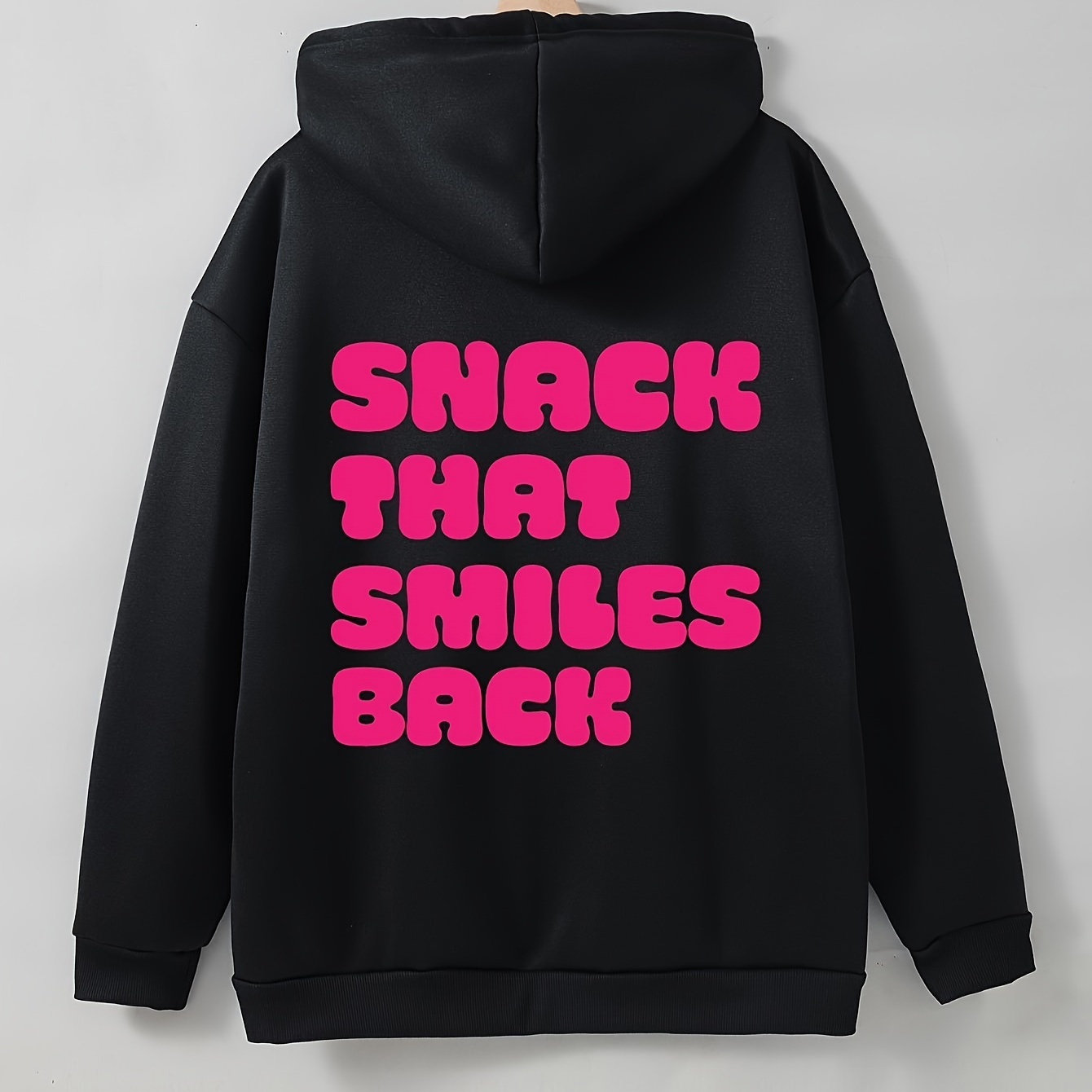 

Cartoon Letter Print Hoodie, Casual Drawstring Kangaroo Pocket Hoodies Sweatshirt, Women's Clothing