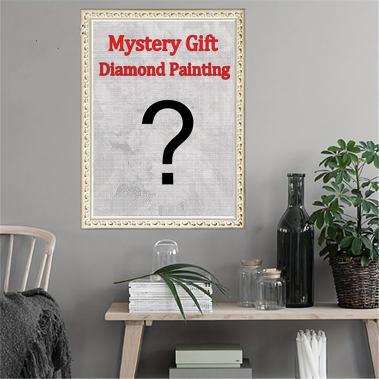 

Acrylic Mystery Gift Diamond Painting Kit With Round Drills, 5d Embroidery Mosaic, Assorted Designs For Home Wall Decor