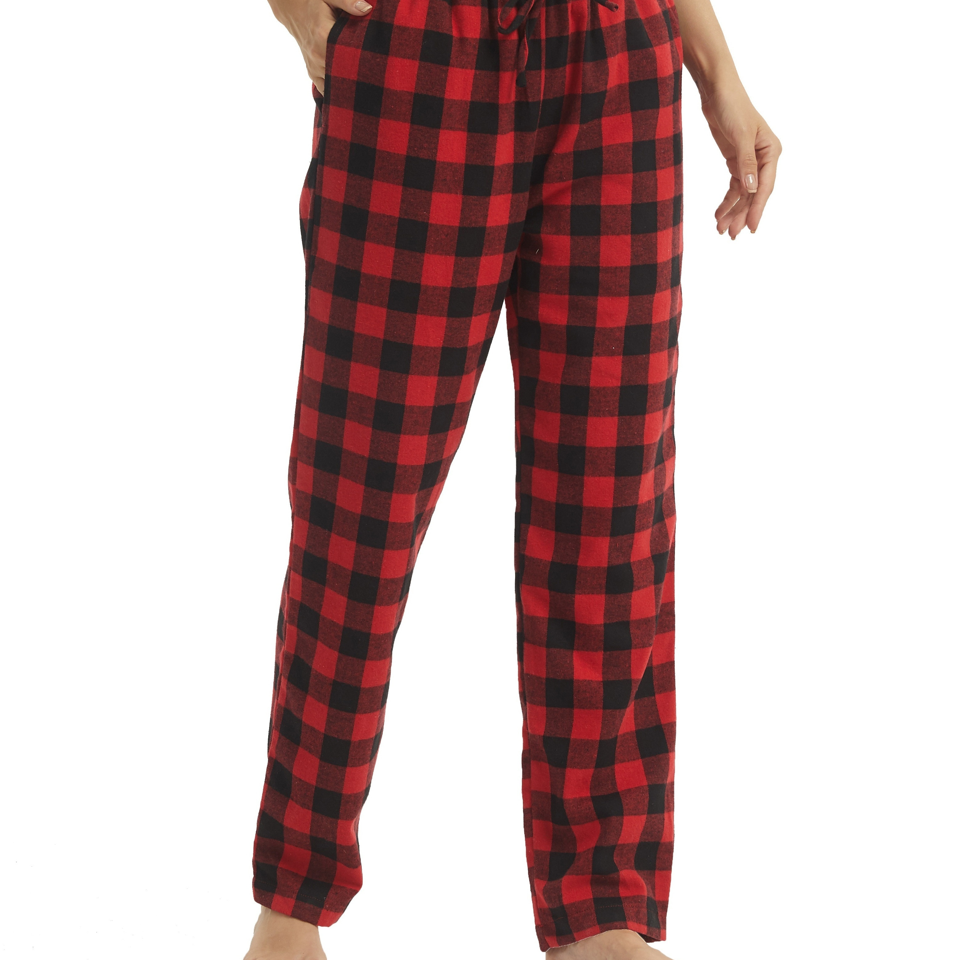 Plaid Print Pajamas Pants Soft Comfy Drawstring Lounge Pants - Temu