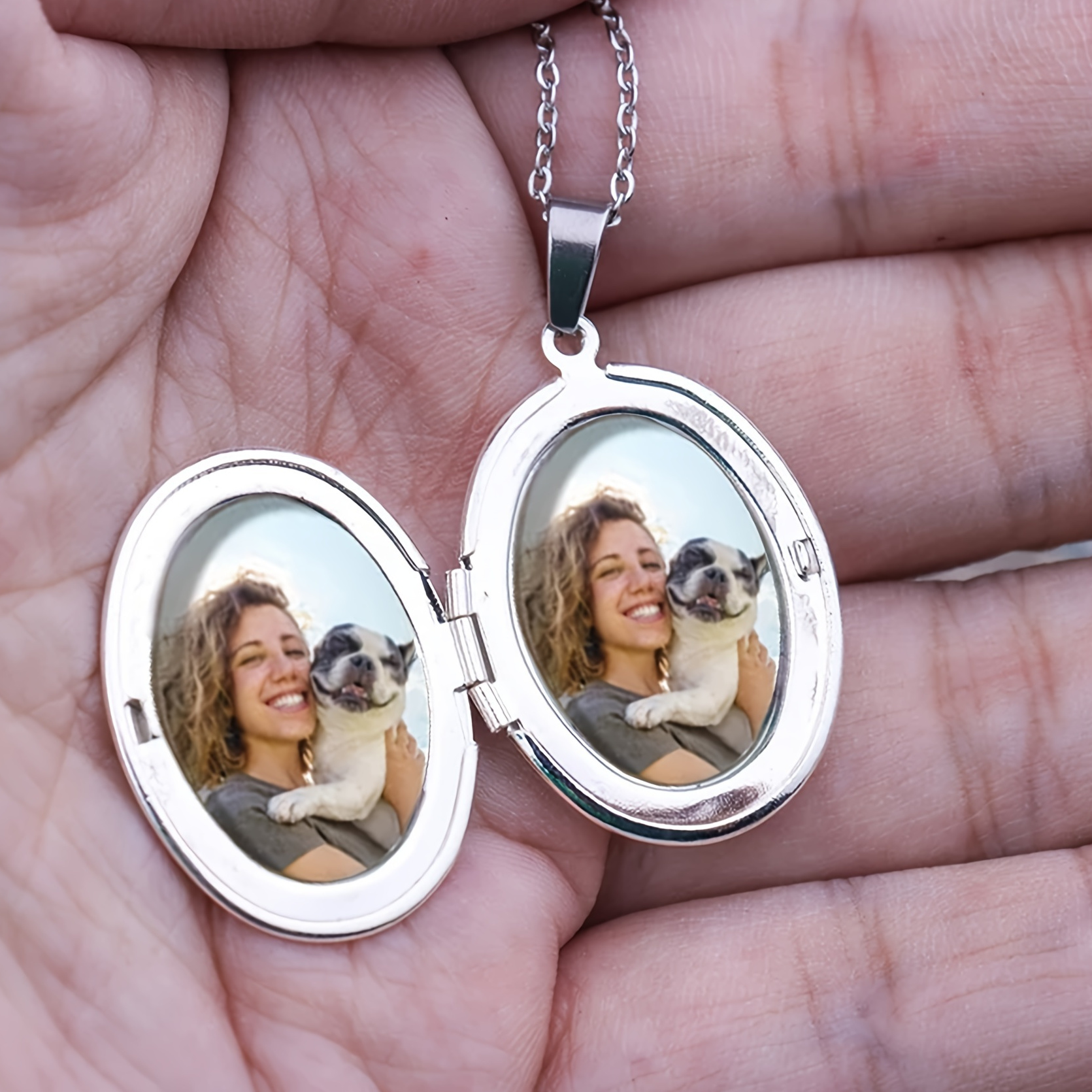 

Unique Openable, Personalized Necklace - Steel Pendant, Customizable & Openable,