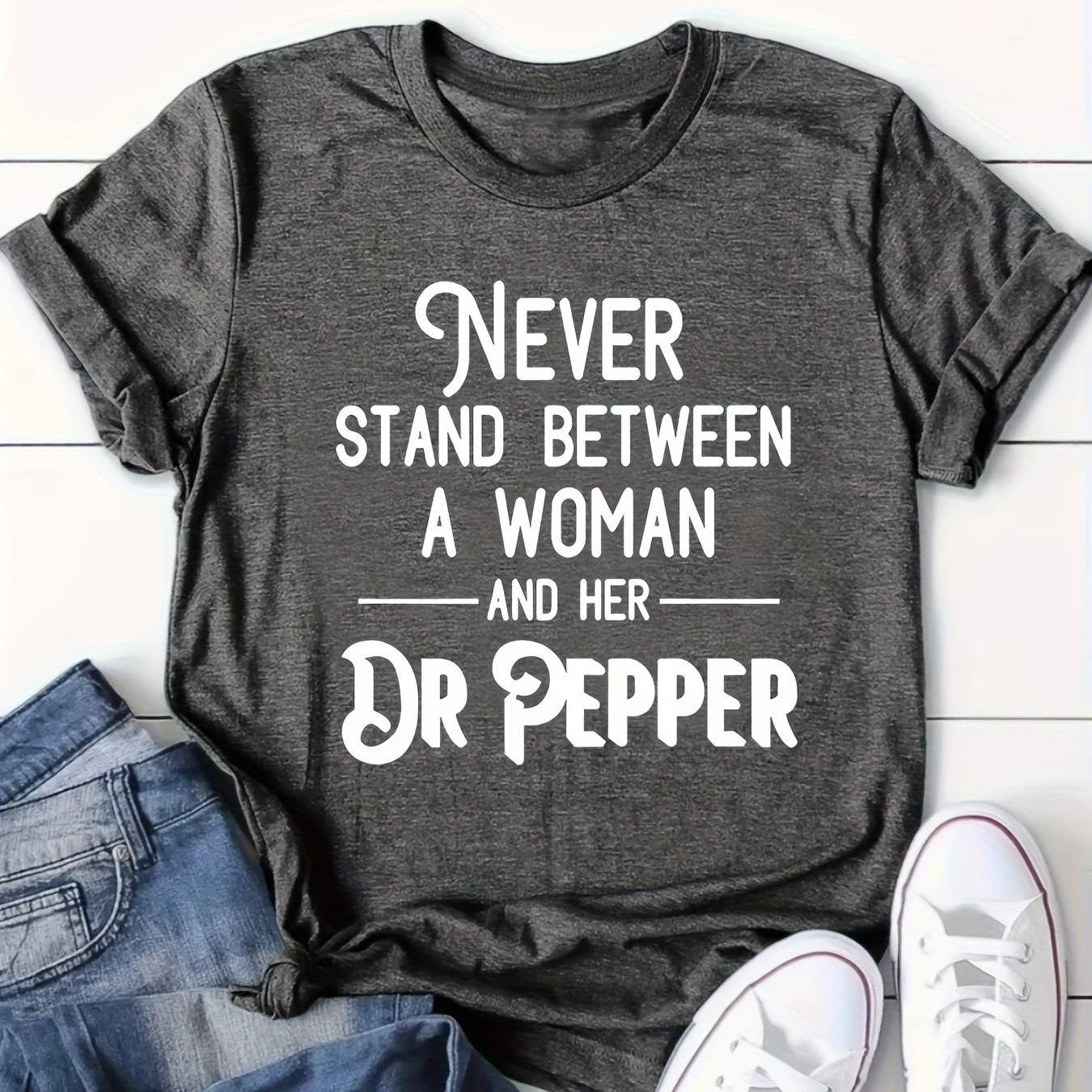 

Women's Chic T-shirt, Comfortable, Fashionable, Casual Short Sleeved, Round Neck, Top